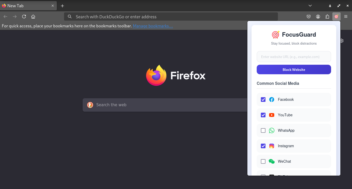 Dashboard view